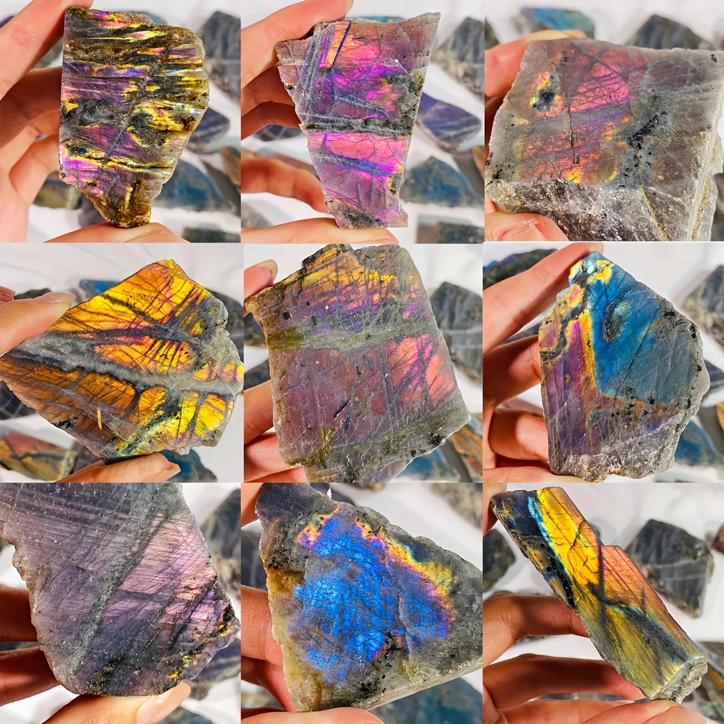 Raw Labradorite Slice