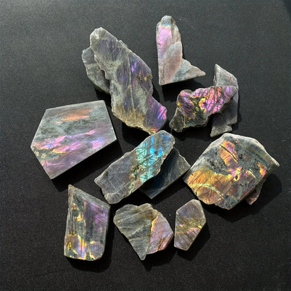 Raw Labradorite Slice